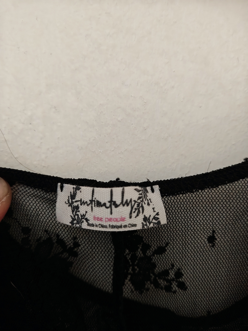 Free People Black Lace Intimate Jumper